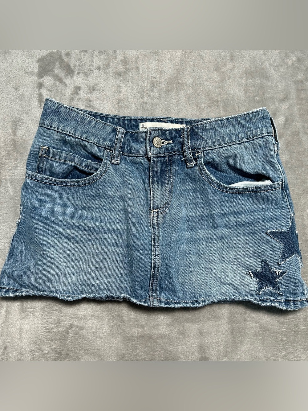 Hollister Micro Mini Skort Denim Women’s 00 Stars Built In Shorts